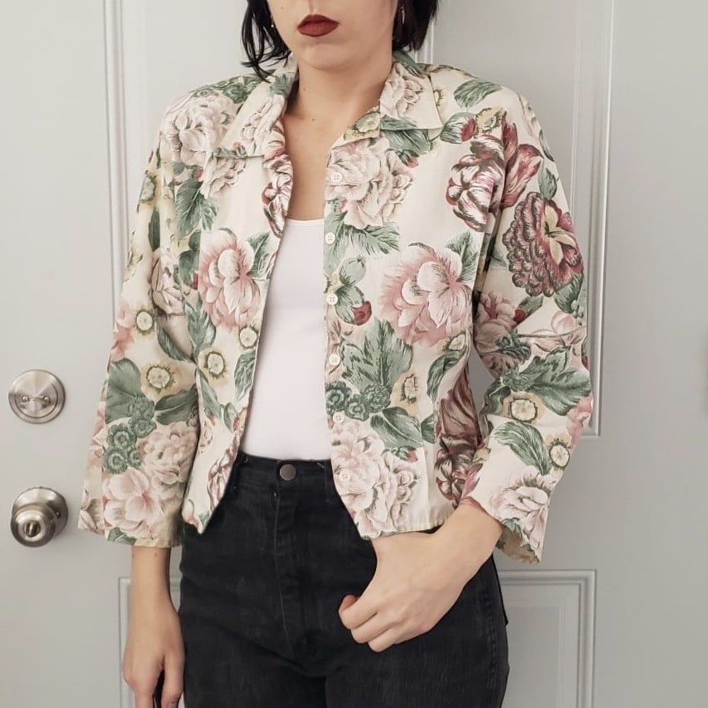 80s/90s DEB Pink Floral Jacket